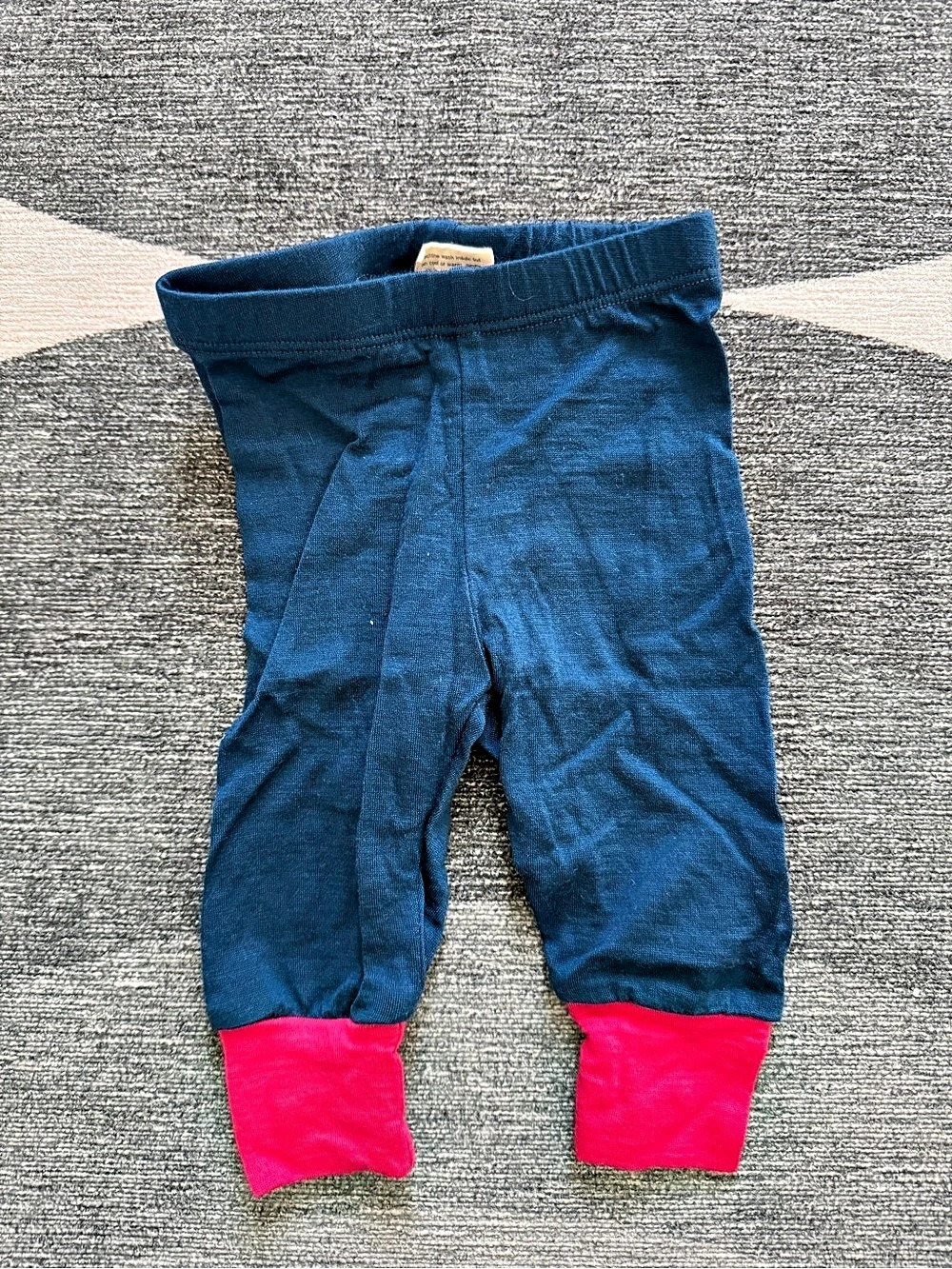 wee woollies Merino Wool Baby Footies Blue & Pink 0-3 mo